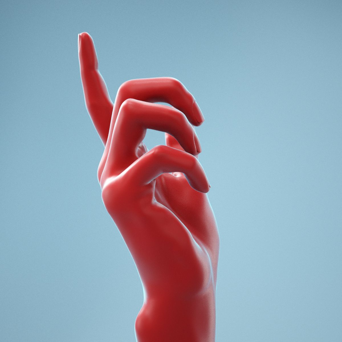 Index Out Realistic Hand Polygonal Miniatures