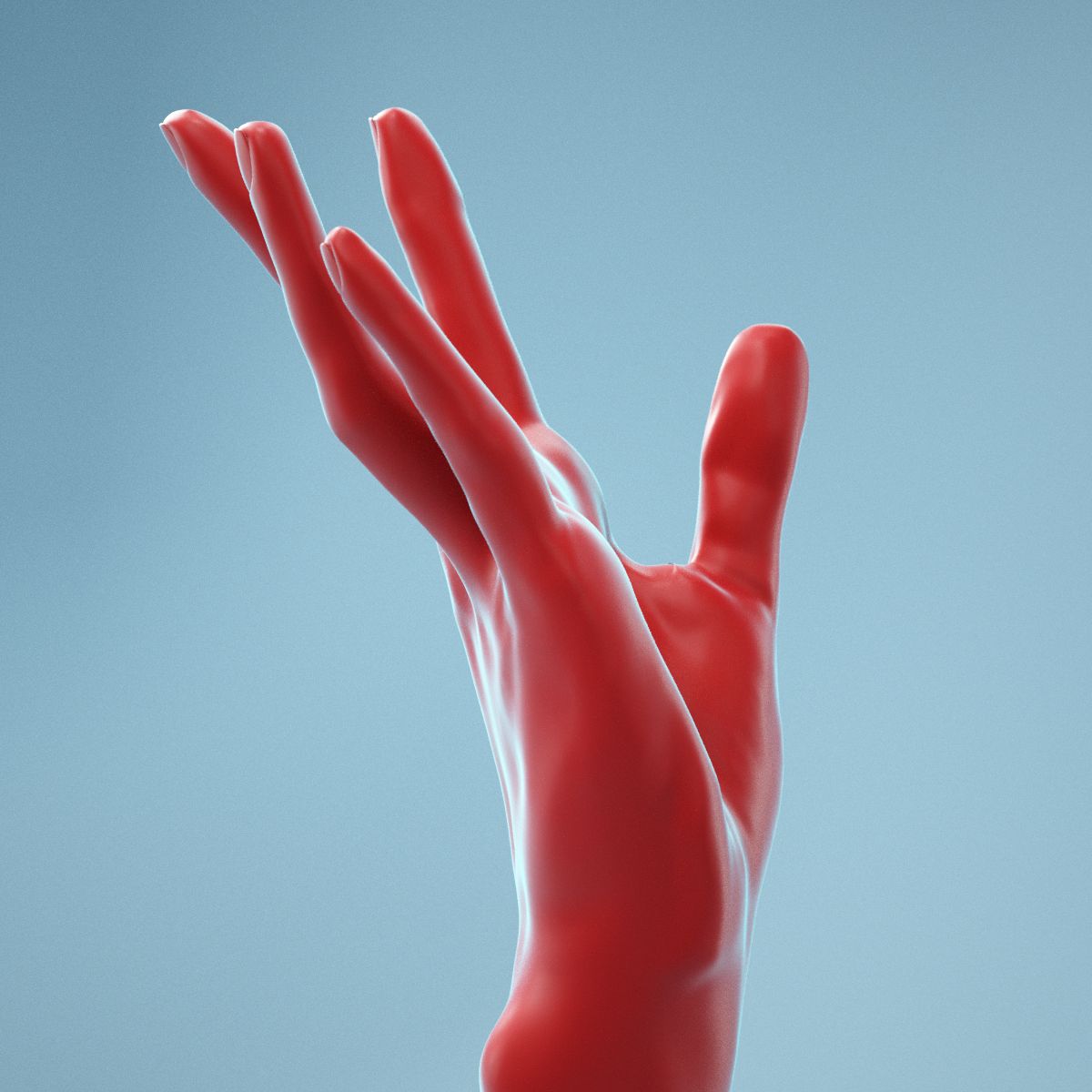 Stretched Backwards Realistic Hand