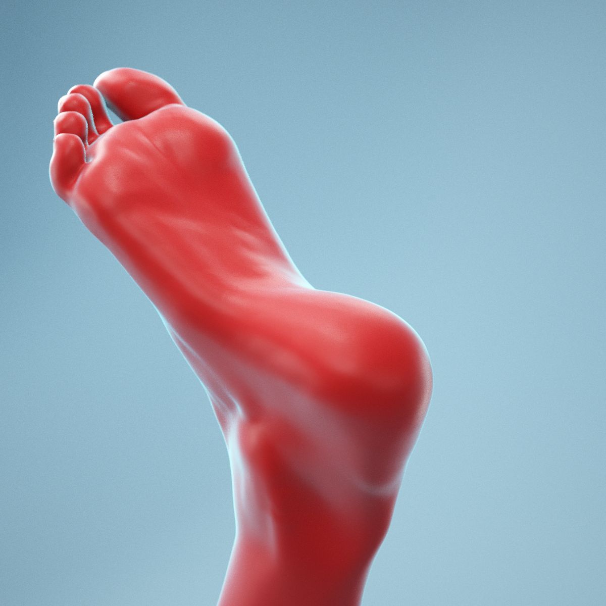 Twisted Pose Realistic Foot