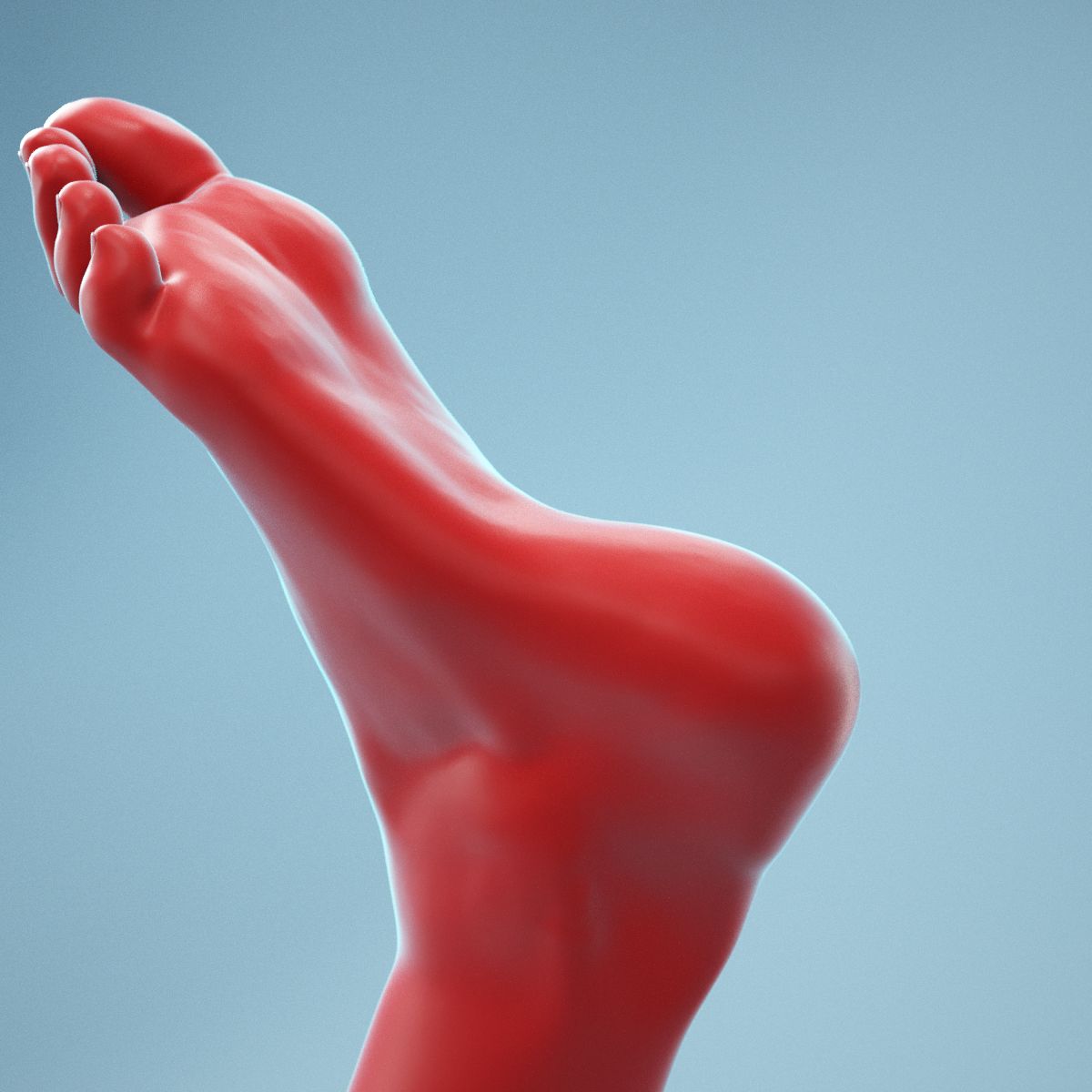 Twisted Pose Realistic Foot
