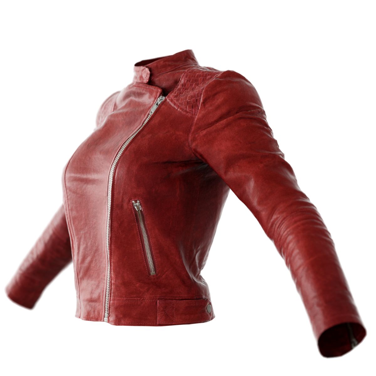 Vintage Jacket Red Matte Leather