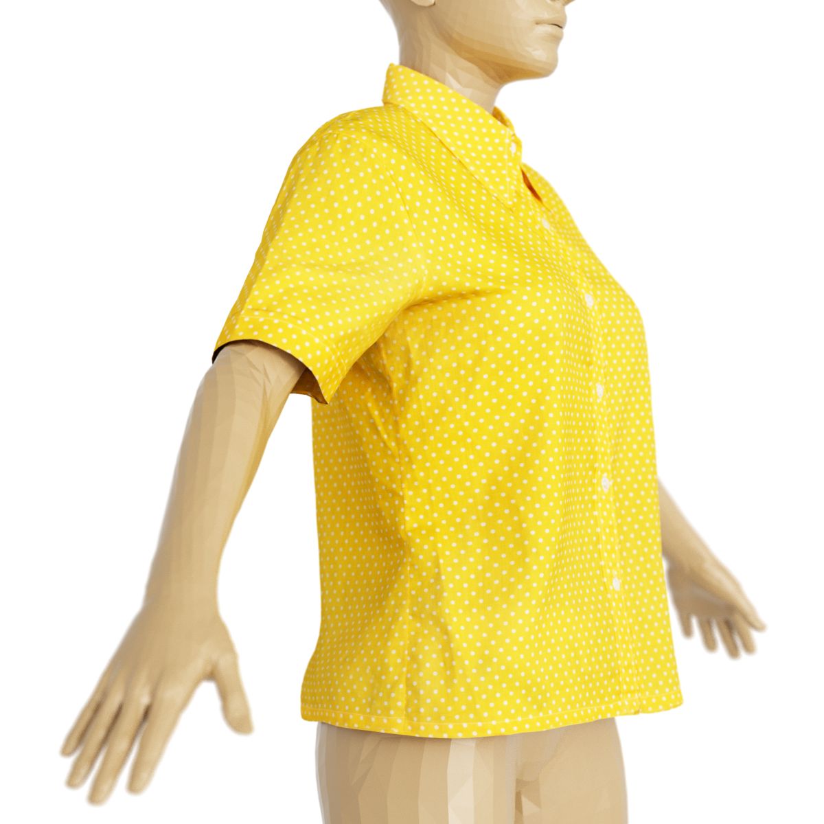 Vintage Shirt Yellow Polka