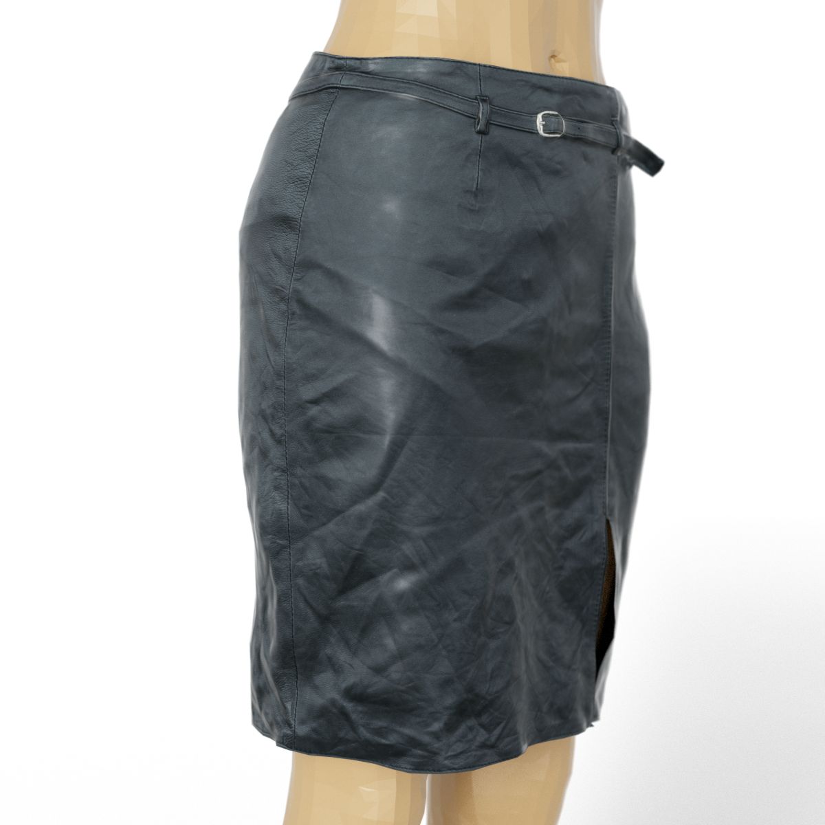 Vintage Skirt Black Leather