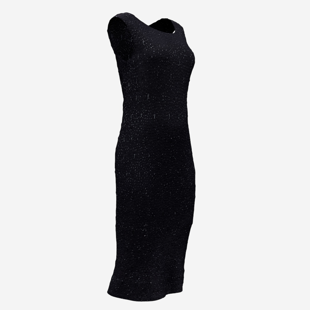 Long Black Shiny Gala Dress
