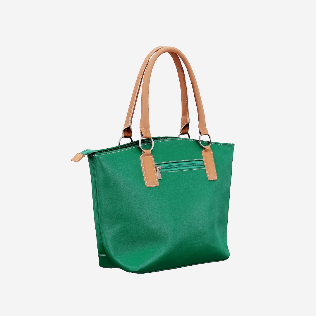 Green Brown Leather Handbag