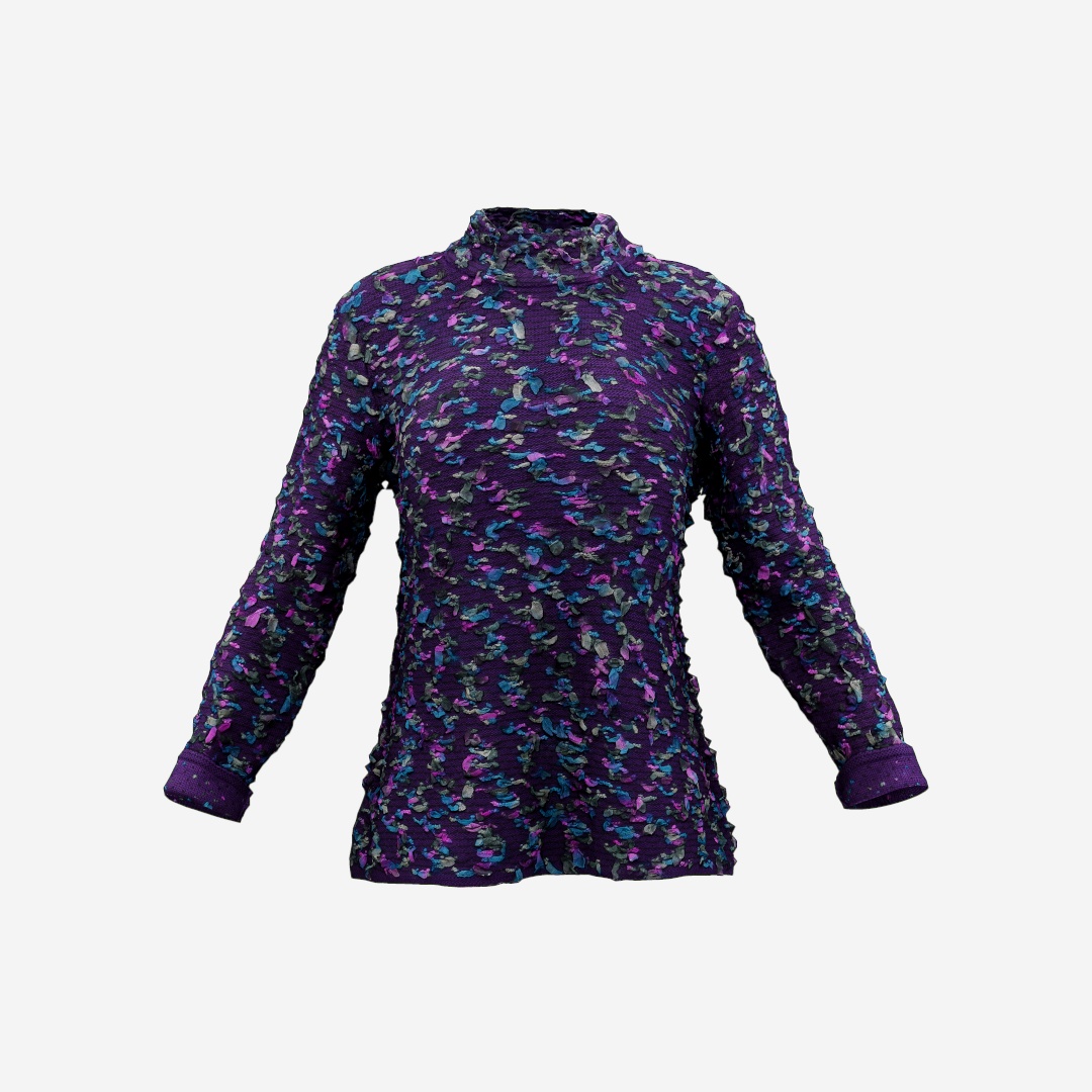 Purple Decorated Pull Long Sleeves