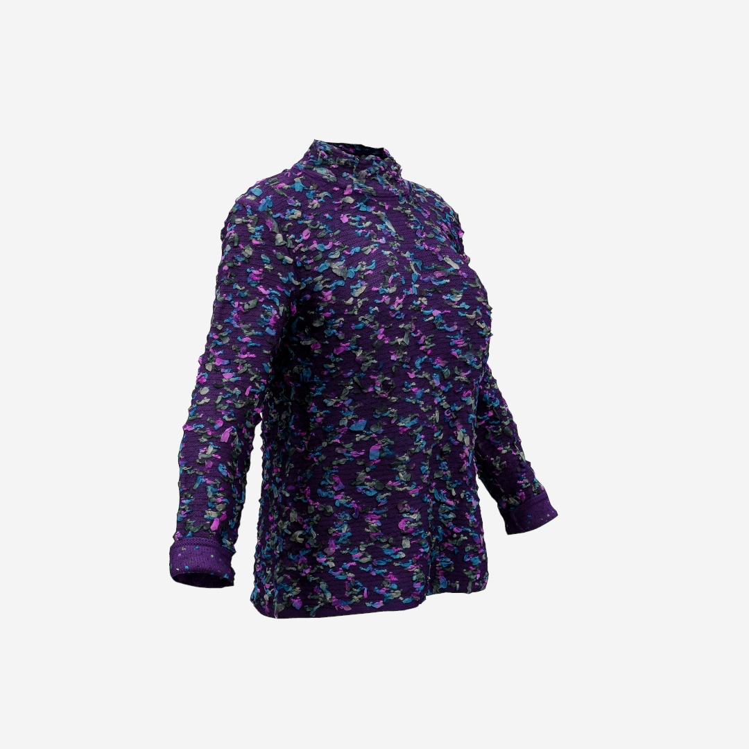 Purple Decorated Pull Long Sleeves