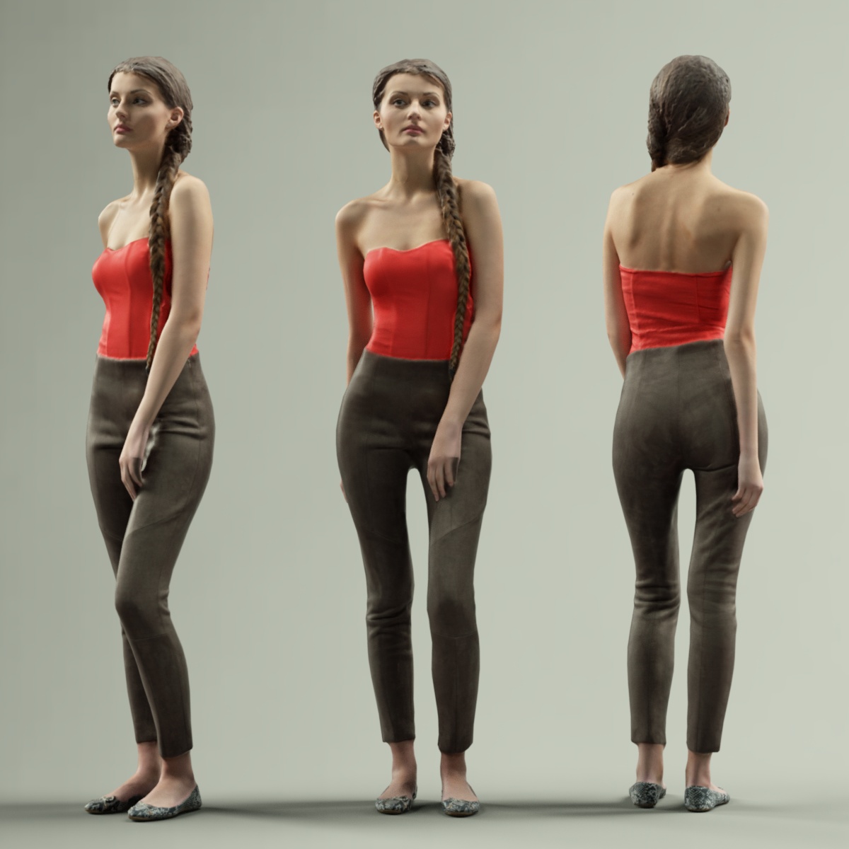 Female Leggings 3D Model  3D model, legging 3d 
